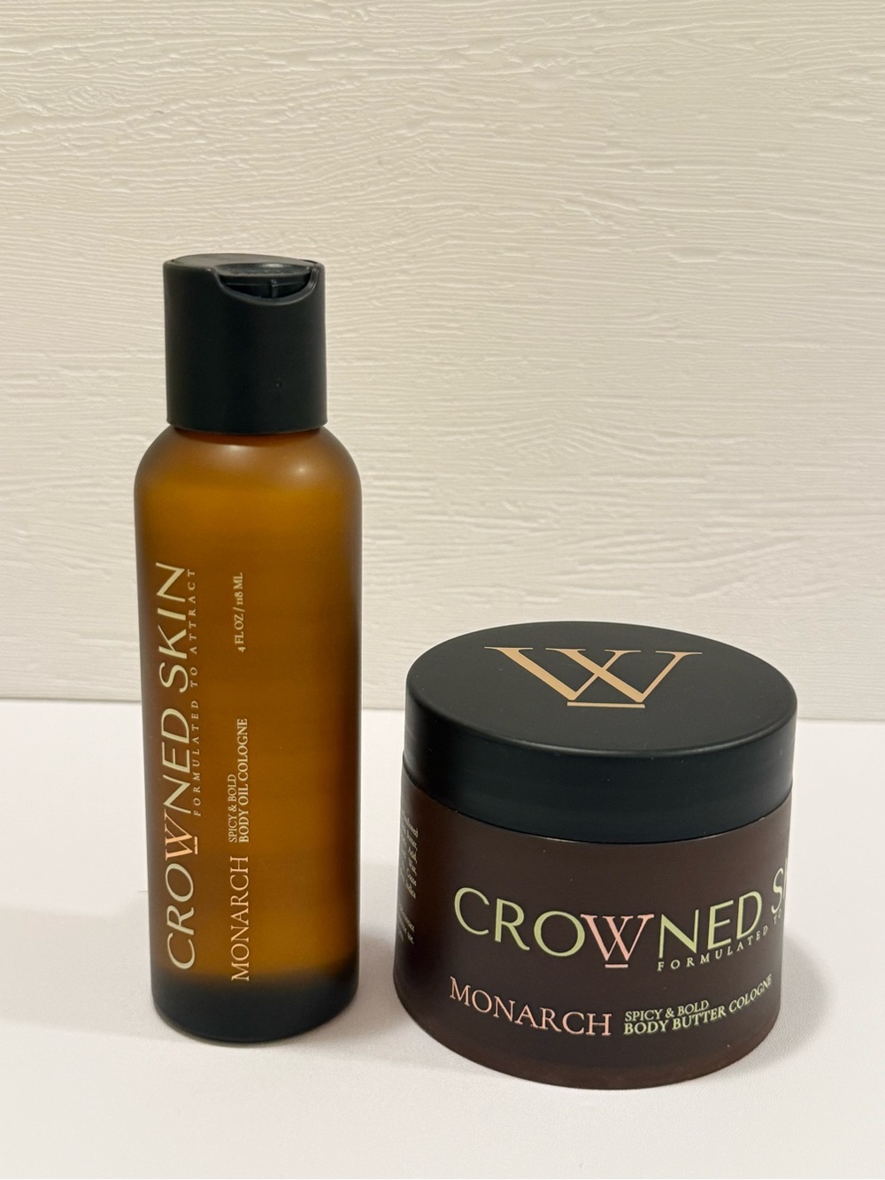Crowned Skin Monarch Body Butter and Monarch Body Oil (4 oz) Bundle Set